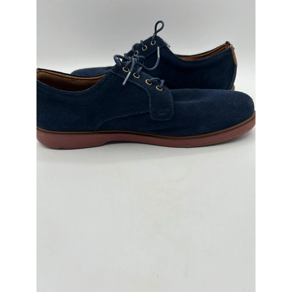 Florsheim Oxford Shoes Mens 7 Blue Suede Plain Toe Comfortech Derby Casual